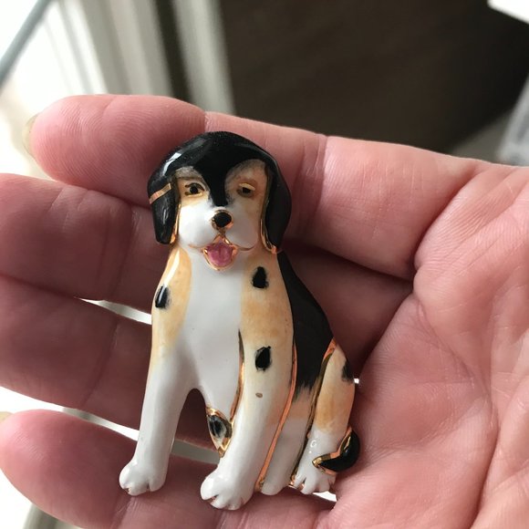 Handmade Vintage Jewelry - Bernese Mountain Dog Pin Brooch Handmade Vintage